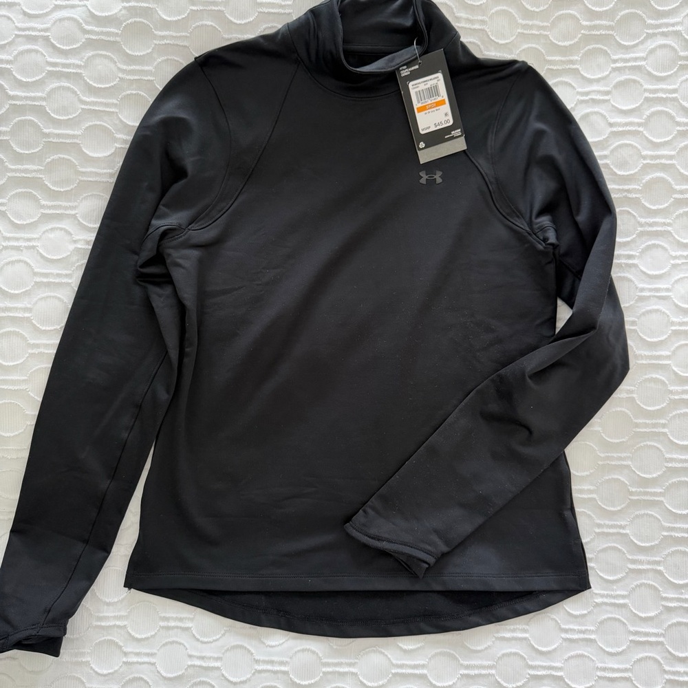 Under Armour Black Long Sleeve Womens fitted base layer